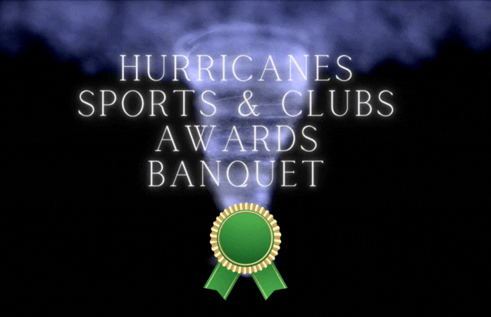  Swirling Wind behind the words Hurricanes Sports and Clubs Awards Banquet